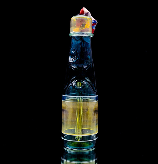 Water Pipe Bong - Ramune Bottle Rig by Jack Blew Glass #980 - Elev8