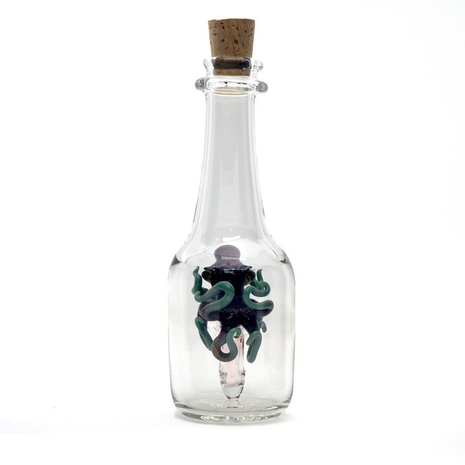 Water Pipe Bong - Octopus Bottle Mini Tube by Jeff Berning #1012