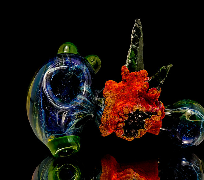 Flower Pipe Electroform Spoon Pipe by Clayball Glass X Envy Glass 471 Elev8