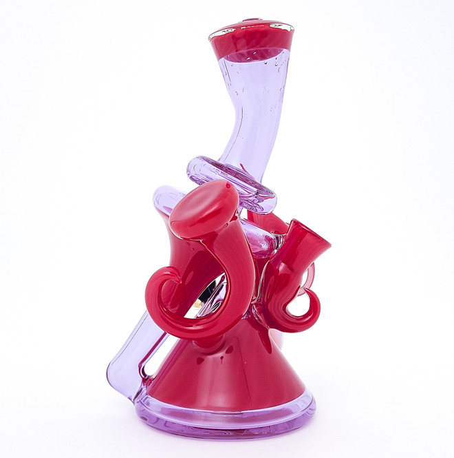 Water Pipe Bong - Taylor Swift Red Butter and China Purple Recycler by Steve K #14