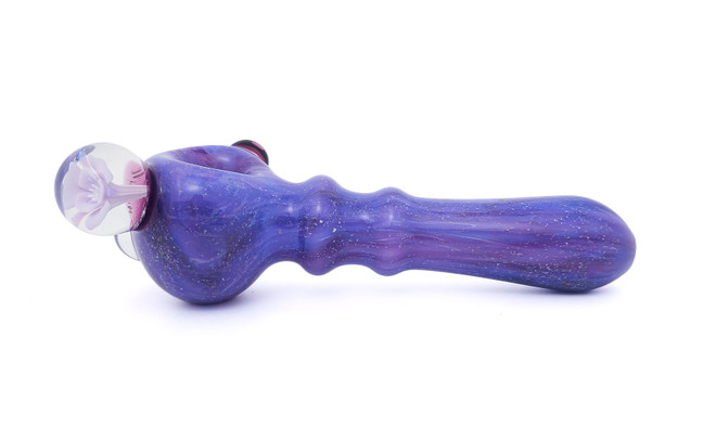 Cremation Memorial Art - Milky Purple Cremation Pipe by Steve K.