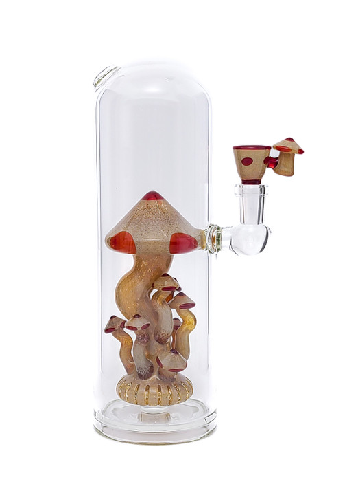 Water Pipe Bong - Thick Mushroom Cluster Rig by Charli Glass #1052