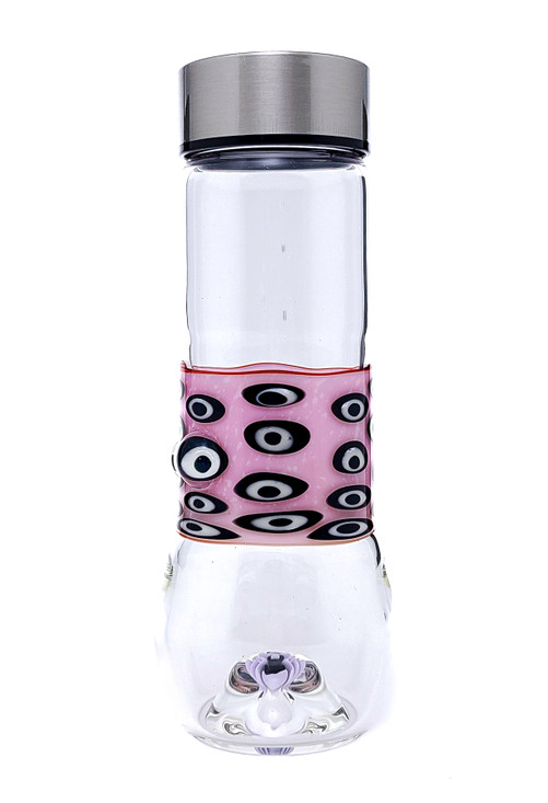 Custom Pink Butter Dots Glass Water Bottle by Steve Kelnhofer #62