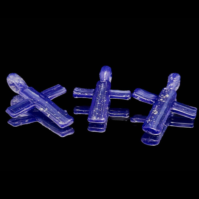Dark and light cremation cross pendant