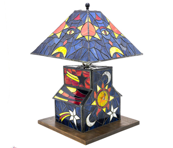Color Changing Stained Glass Lamp and Clock