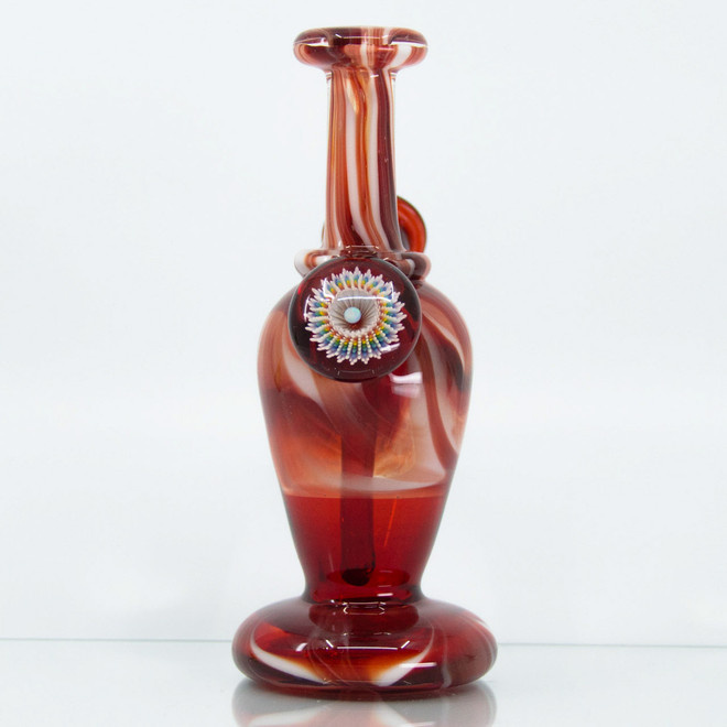 Red Burst Mini Dab Rig by Steve H. Glass #95