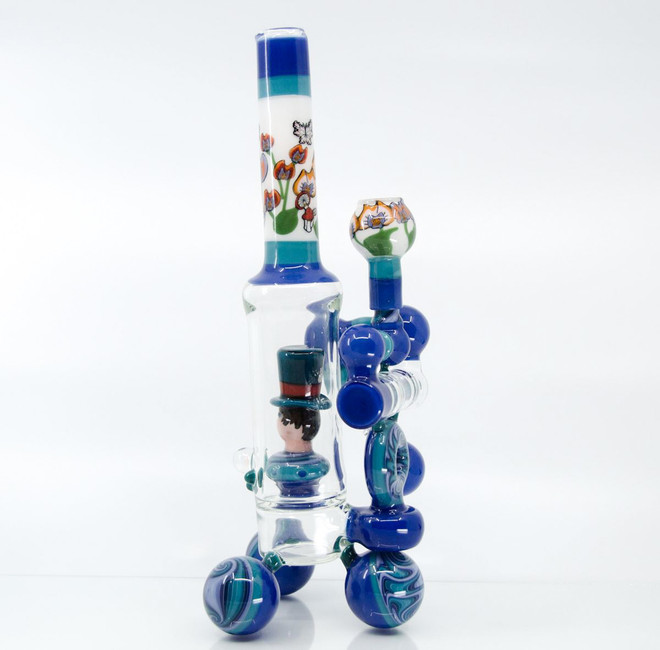 Ocean Faces Dab Rig by Grimm Glass #173