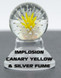 Canary Yellow and Fume  Implosion Marble