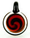 Cremation Memorial Glass  Jewelry Wig Wag Pendant with Dichro