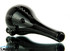 Custom Whip Mouthpiece Black with White Spiral Twist by Simply Glass #245