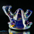 Double Amber Purple  Lerk Head Pendant by Lerk The World Glass  #35