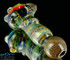 Fumed Cobalt & Trippy tech pipe with wig wag window & more trippy techwindow  by Steve Kelnhofer #148