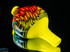 Skittles and Yellow UV Wigwag Mouthpiece by Steve Kelnhofer #298