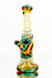 Fire & Ice Wigwag Bubbler w/ flower marble by Steve Kelnhofer #487