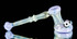 Milky Purple and Fume Hammer Bubbler w/ marble by Steve Kelnhofer #592