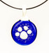 Pet Cremation Glass Art Paw Pendant 4