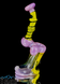 Water Pipe Bubbler - Violet Gold Butter Bubbler by Steve K #906