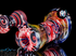 Bubbler Water Pipe - Red, White, and Blue Wig Wag Bubbler by Steve K #917