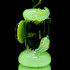 Bubbler Water Pipe - Green Thin Butter and Line Work Bubbler by Shimkus Glass #947