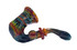 Flower Pipe - Wig Wag Sherlock Pipe with UV Accents by Andy G. #486