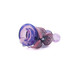 Flower Pipe - Purple Wig Wag Flower Chillum by Blossom Glass #499