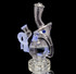 Water Pipe Bong - Marble Ball Perc Moving Forward Recycler by Steve K. #73