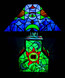 Color Changing Stained Glass Lamp and Clock