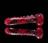 Red and Black Marbled Cremation Glass Pipe with engraving – 3.5 to 4 inches
