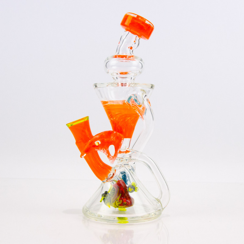 Recycler Design Glass Attachment for Puffco Peak Accessories Blue+Jade White