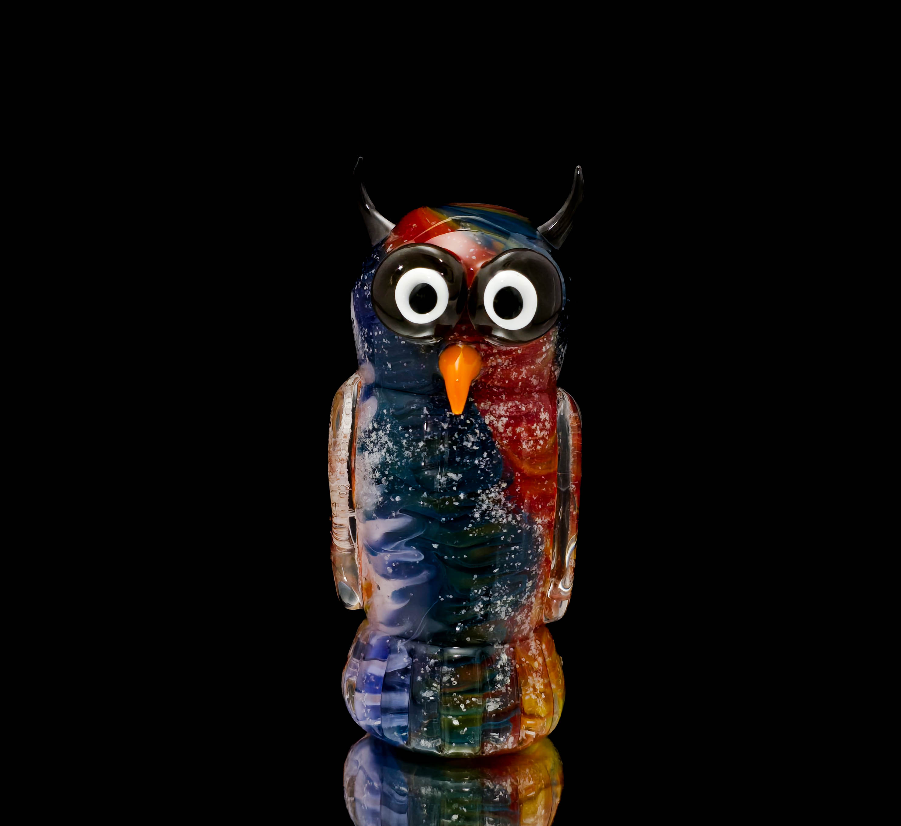 Cremation Glass Owl
