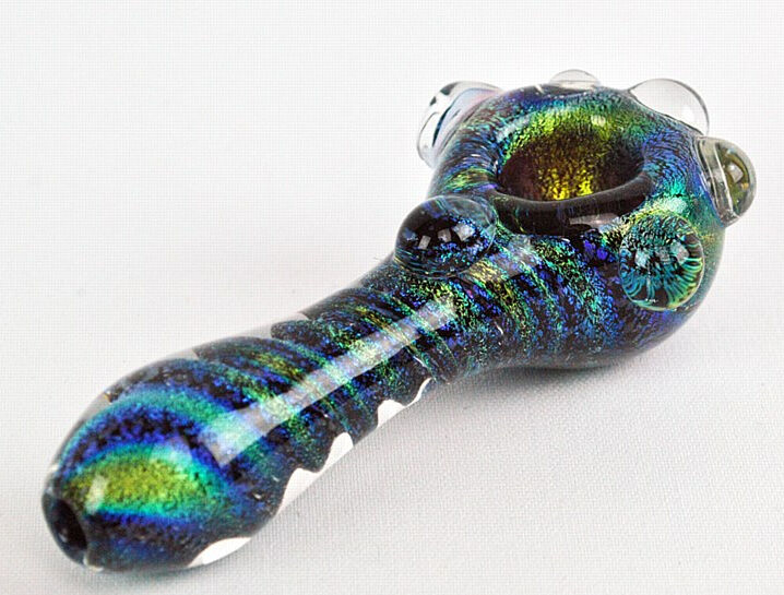 5 Thick Glass Handmade Spoon Pipe, Hemp Wick & Screens - Ice Cream Co