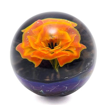 Flower cremation glass marbles