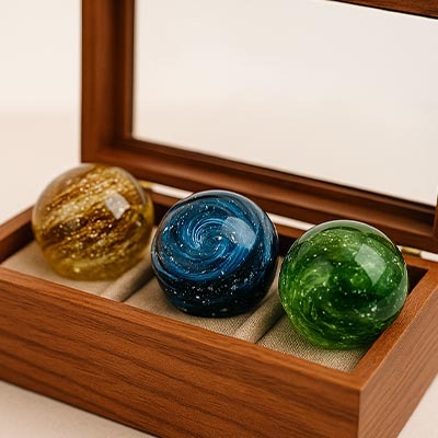 Our cremation glass is made to last generations, allowing your loved one to be passed on. Heirloom quality cremation glass