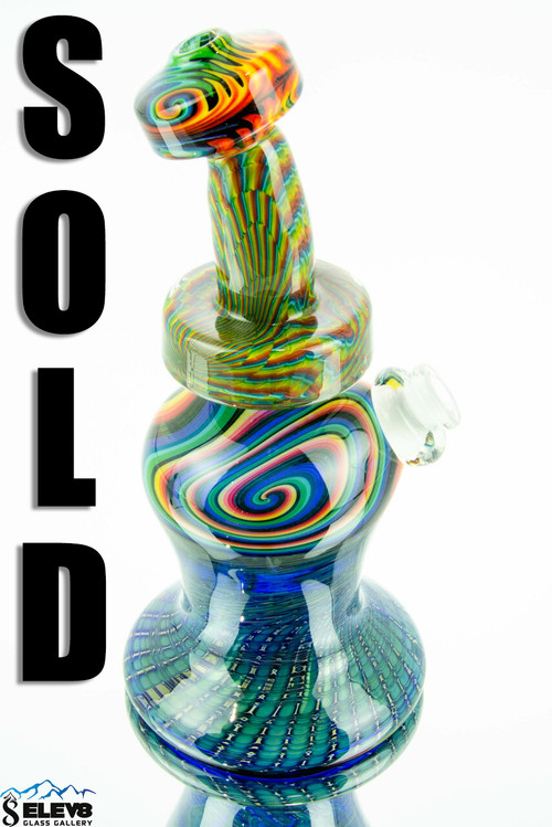 Trippy Tech mini tube dab rig with skittles wig wags by Steve Kelnhofer ...