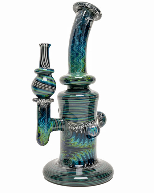 Water Pipe Bong - Wig Wag Mini Tube w/ Carb Cap by Andy G. #986 - Elev8