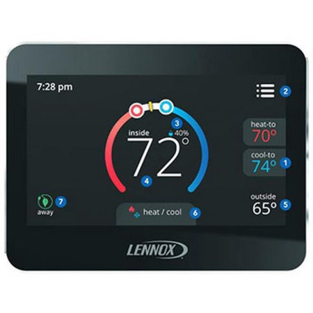 Lennox 13H14 (replaced by 15Z69) Thermostat 7-Day Prog Color
