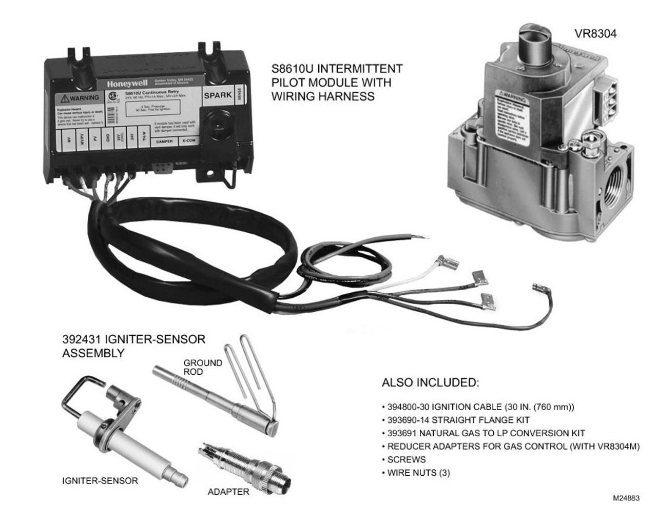 Honeywell Ignition Kit Y8610U6006