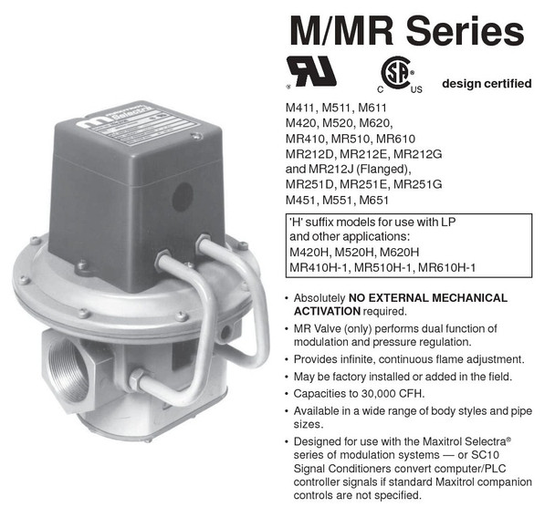 Maxitrol Gas Valve Part #MR251E-1616