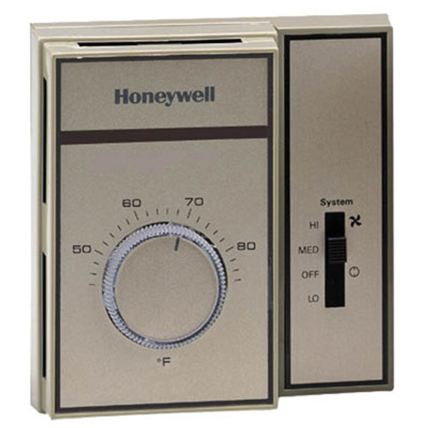 Honeywell T6169C4015 Fan Coil Thermostat 44-86F W/Thermometer