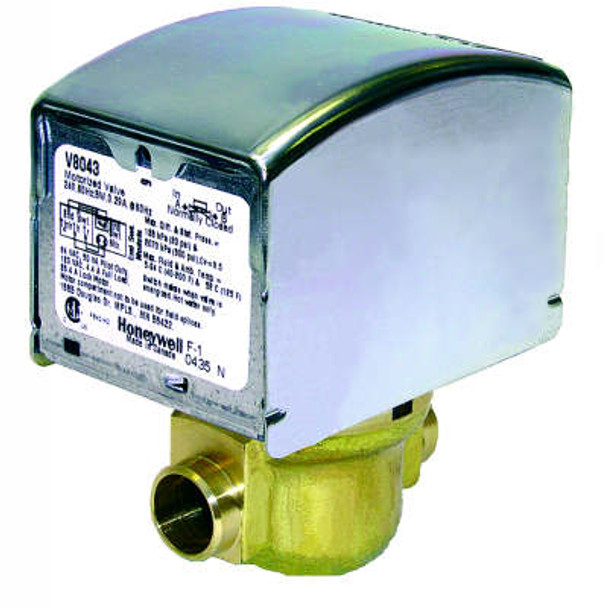 Honeywell V8043E5004 1/2"swt24vN/C ZoneValve W/auxSw