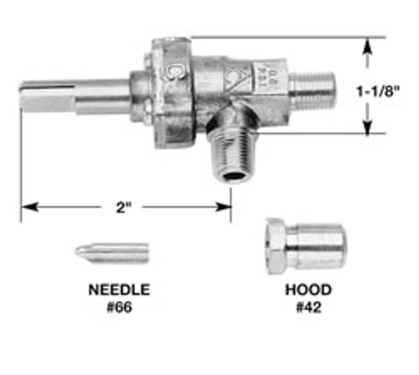 Robertshaw 4626-001 1/8" Top Burner Valve