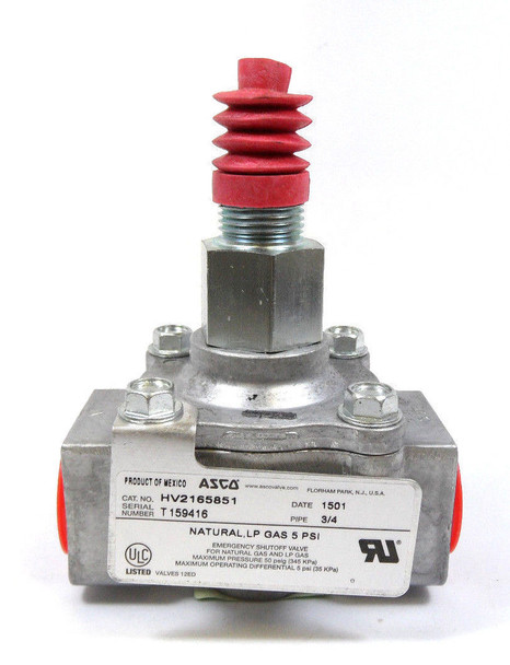 ASCO HV216585-1 3/4" Cable Oper Valve, Release/Close