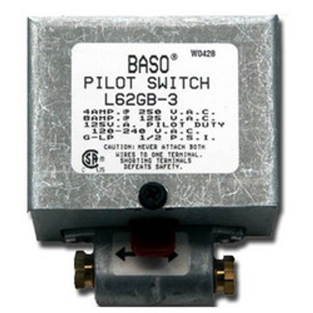 BASO L62GB-3 SPST Manual Reset Pilot Switch