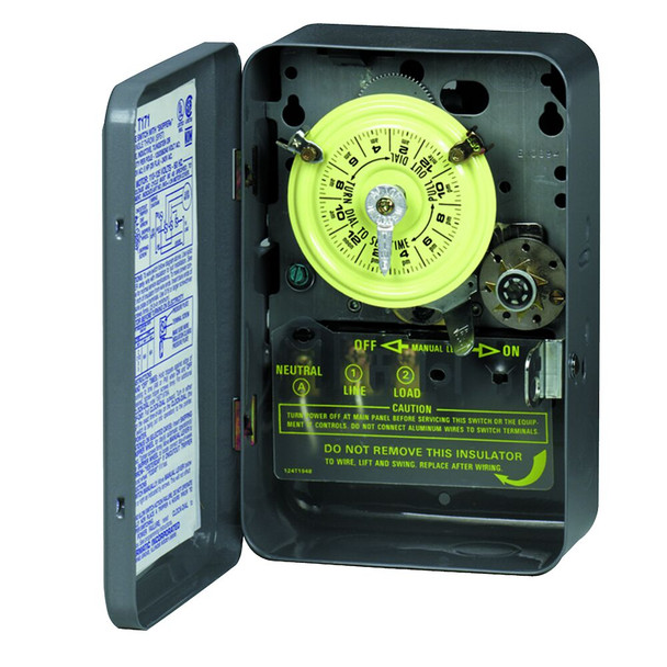 Intermatic T174 Mechanical Time Switch with Skip-a-Day DPST 208-277v 40amp 24hr
