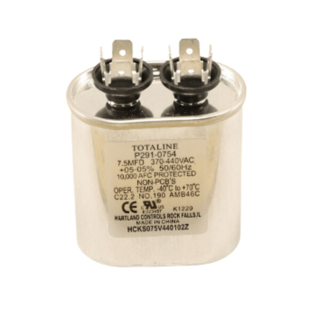 International Comfort Products 1187293 OVAL RUN CAPACITOR 7.5 MFD 370V