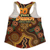 Indigenous Australian Aboriginal Women Racerback Singlet NAIDOC Week Golden Dreaming Dot Art