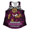 Queensland Maroons Women Racerback Singlet Origin Final Battle Rising Glory