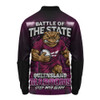 Queensland Maroons Long Sleeve Polo Shirt Origin Final Battle Rising Glory