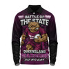 Queensland Maroons Long Sleeve Polo Shirt Origin Final Battle Rising Glory