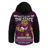 Queensland Maroons Hooded Padded Jacket Origin Final Battle Rising Glory
